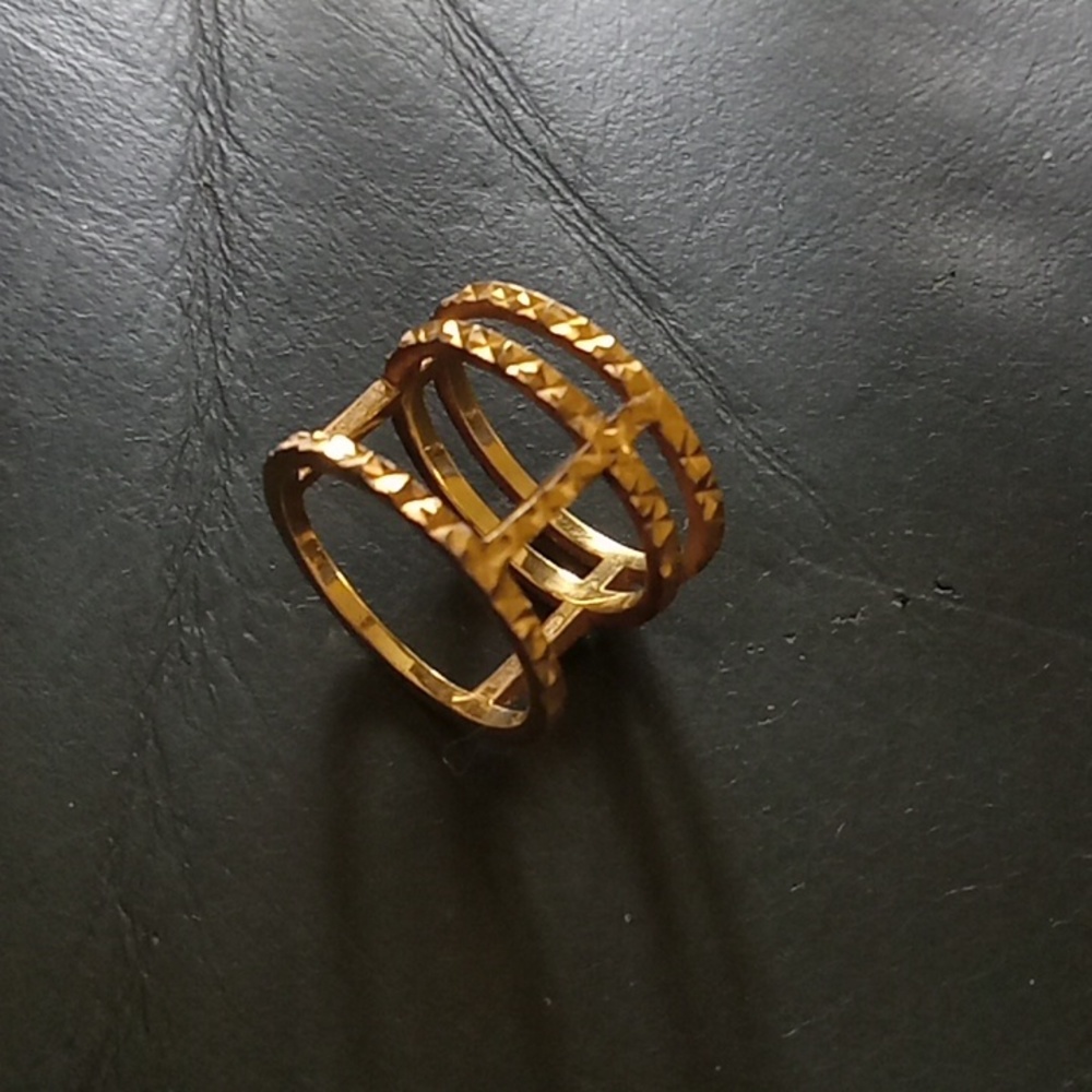 Gold Over Sterling Silver Stack Ring - image 1